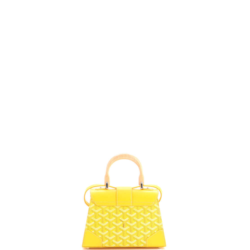 Goyard Mini Structured Saigon Top Handle Bag Coated Canvas with Leather - Picture 3 of 5